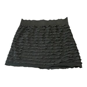 Express Ruffled Mini Skirt Women's Size M Black